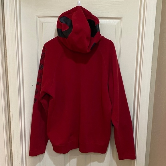 Air Jordan RARE Jumpman Y2k Hooded Zip Sweatshirt-Black/Red-Size XXL - Picture 2 of 15